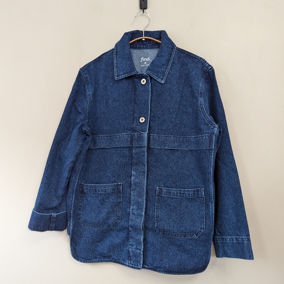 Find. Utility Indigo Denim Chore Coat Minimalist - Picture 2 of 14